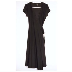Black Eileen Fisher wrap dress